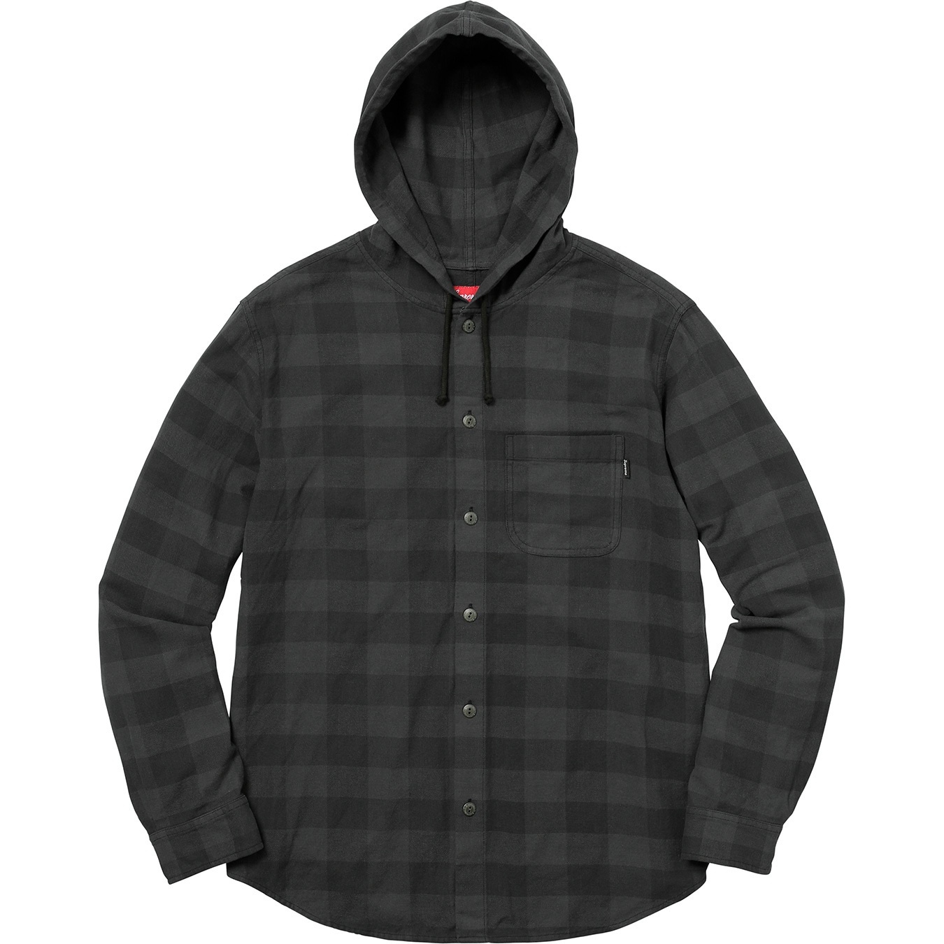 Hooded Buffalo Plaid Flannel Shirt view 5